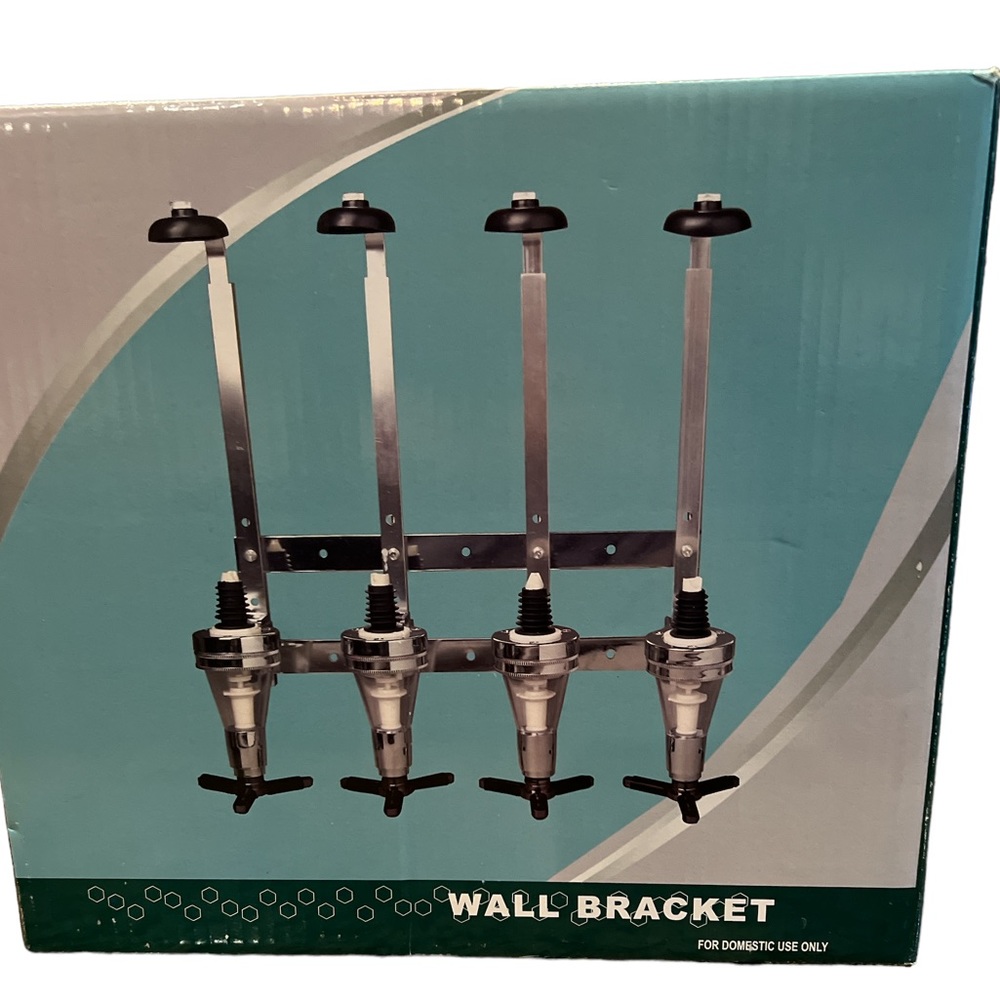 4 Bottle Wall Mounted Liquor Dispenser Bar